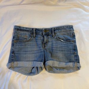 Mid Rise Denim Shorts
